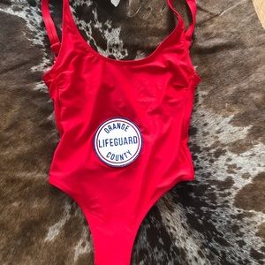 RSVLTS red Baywatch swimsuit bathing suit size S